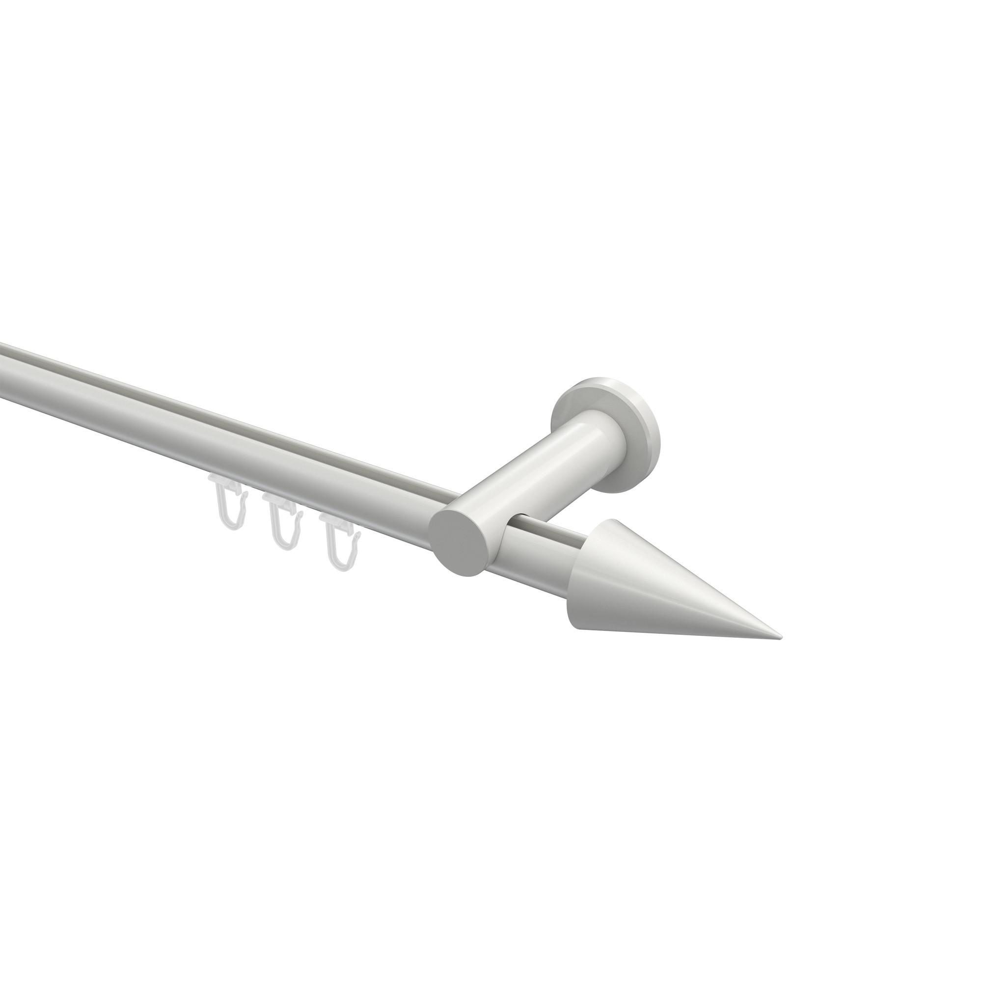 GARDINENSTANGE INNENLAUF Platon Savio 400 cm (geteilt in 2 x 200 cm), 1-läufig, 20 mm Ø Weiß - Weiß, Metall (400cm) - INTERDECO