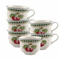 CAPPUCCINOTASSEN French Garden Fleurence bunt 260 ml 6er Set - Multicolor, Keramik (0.26L) - Villeroy & Boch