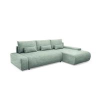 ECKSOFA Ivana 3 Sitzplätze Hellgrün - Grün, Holz (265/172cm) - Petits-meubles