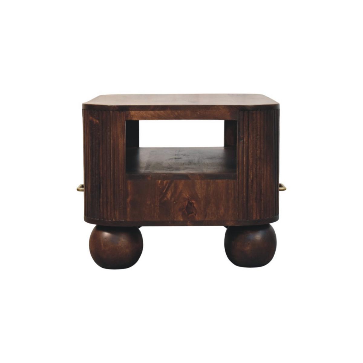 KAFFEETISCH California, 2 Schubladen, Dunkelbraun - Dunkelbraun, Holz (85/55/46cm) - Artisan Furniture