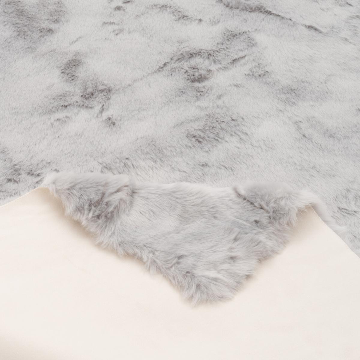 LUXUS SUPER SOFT FELLTEPPICH ASPEN MELIERT - Hellgrau, Textil (70/140cm) - Pergamon