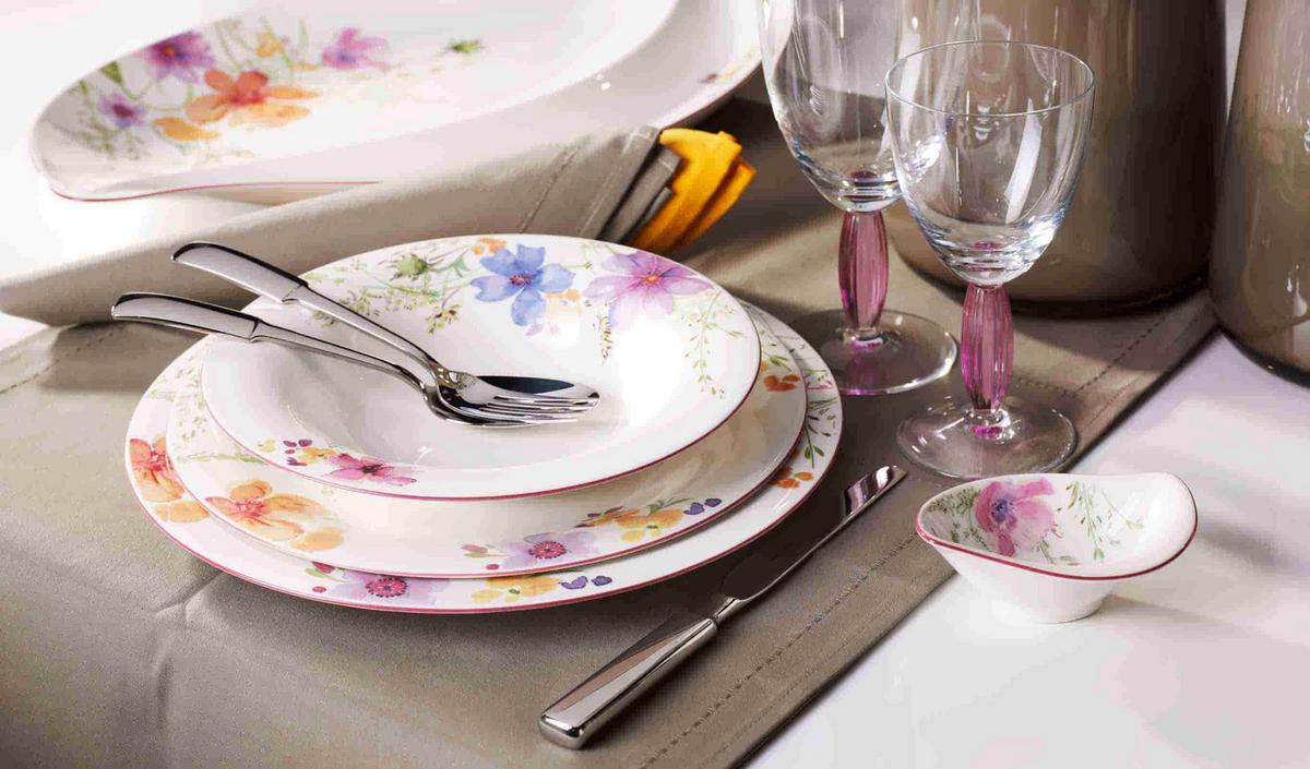TAFEL-SET Mariefleur Basic bunt 8-tlg. - Multicolor, Keramik (2/2/2cm) - Villeroy & Boch