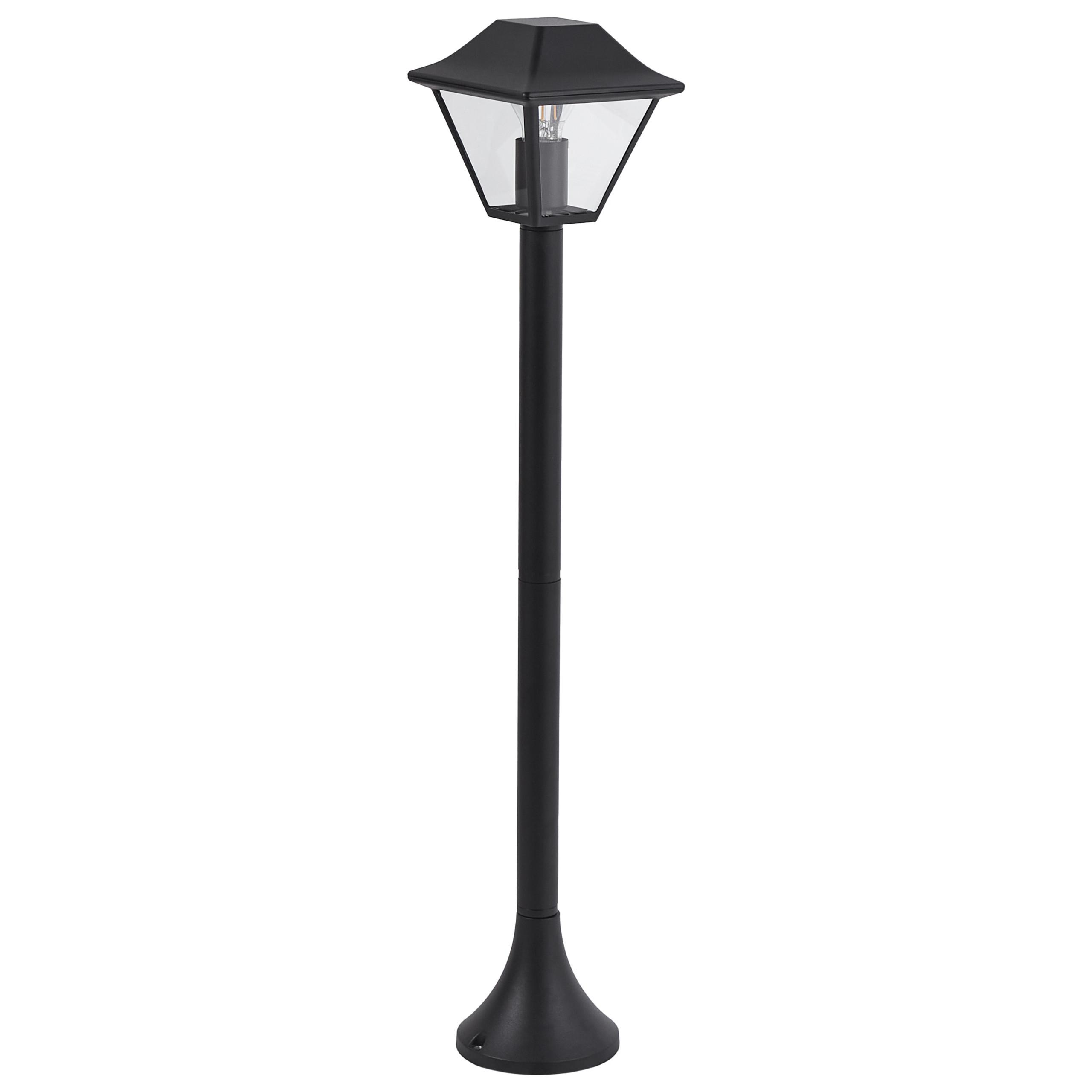 POLLERLEUCHTE Schwarz Gosaba - Schwarz, Metall (18/18/94cm) - Beliani