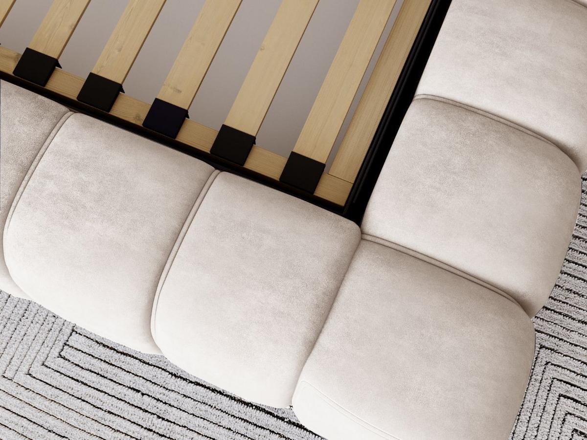 POLSTERBETT Italia 180x200 Cremige - Creme, Textil (180/200cm) - Graingold