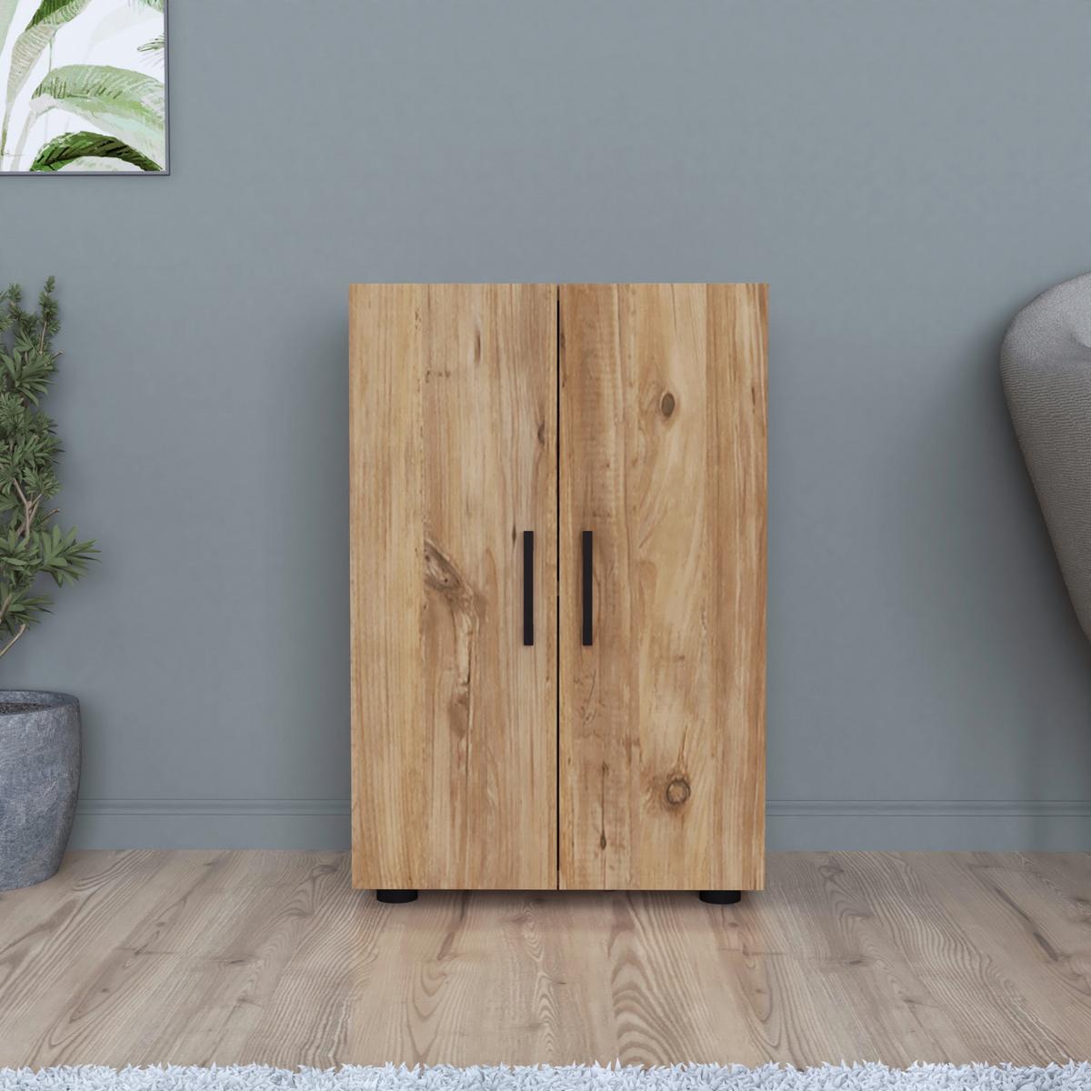 MEHRZWECKSCHRANK Åsnes - Eichefarben, Holzwerkstoff (49/74/32cm) - [en.casa]