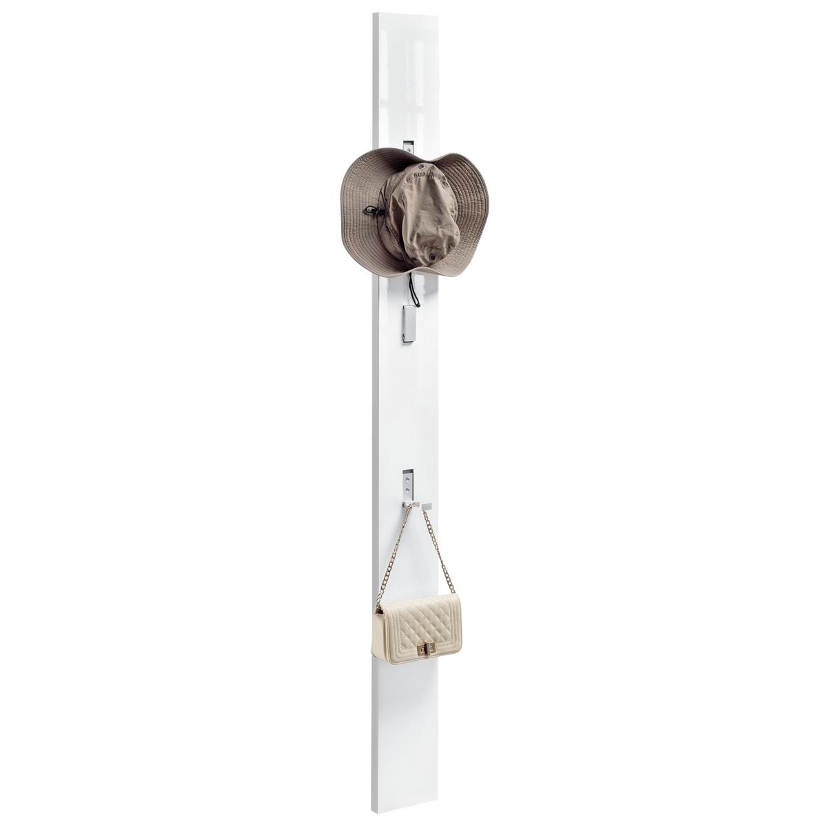 HAKENLEISTE Hansnes - Weiß, Holzwerkstoff/Metall (15/165/3cm) - [en.casa]