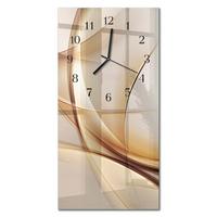 WANDUHR aus Glas 30x60 cm - Abstraktion - Beige, Glas (30/60/0.4cm) - TULUP