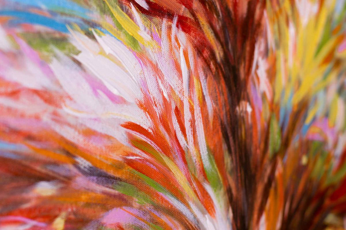 ACRYLBILD HANDGEMALT 120/60 cm - Blau/Gelb, Holz/Textil (120/60cm) - KUNSTLOFT