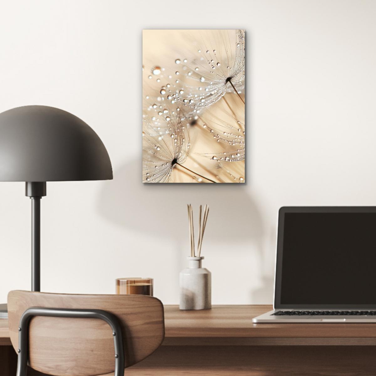 METALLBILD Löwenzahn - Abstrakt - Natur - Beige 20x30 cm - Braun, Metall (20/30cm) - MuchoWow