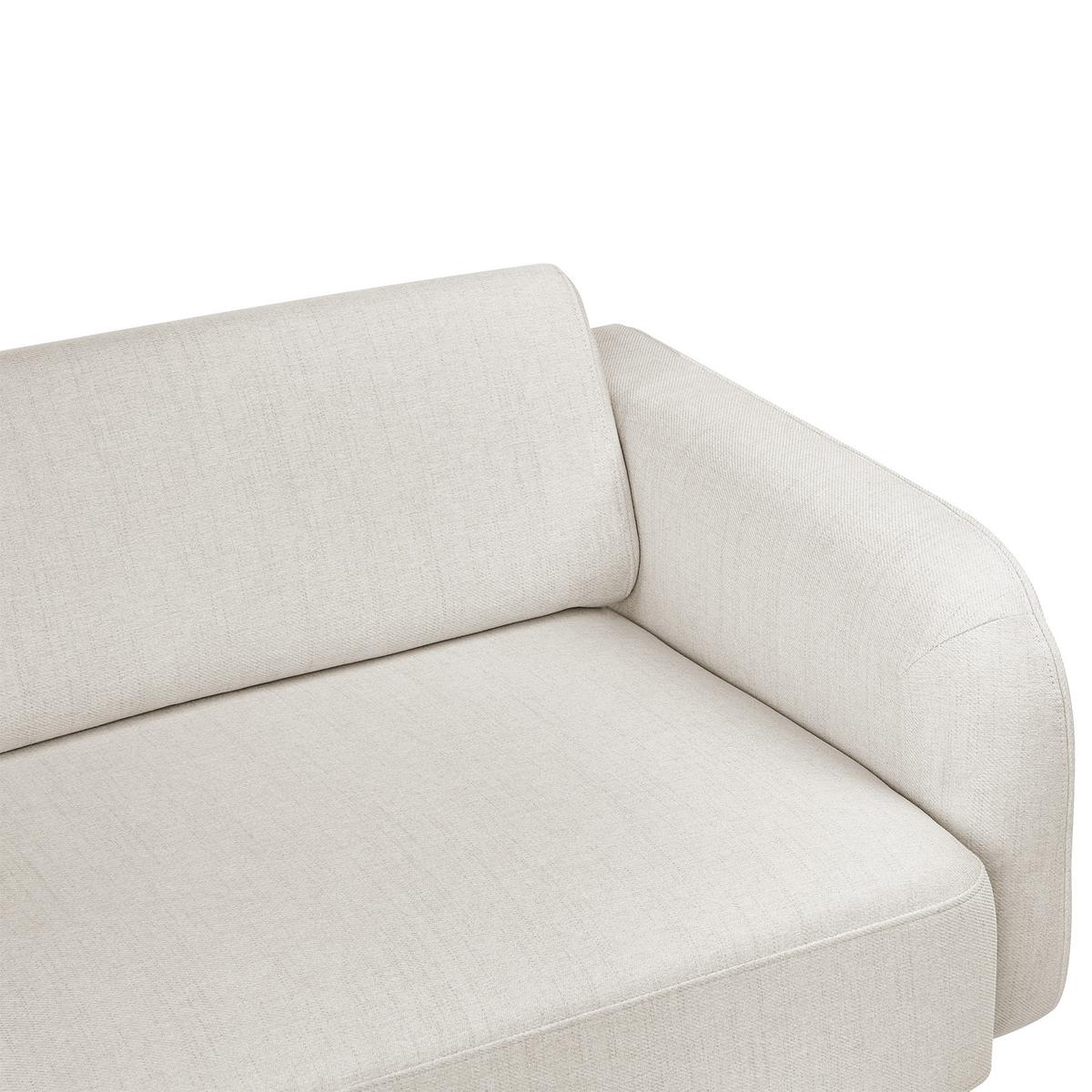 3-SITZER-SOFA Stoff Cremeweiß Svanek - Creme, Textil (196/77/85cm) - Beliani