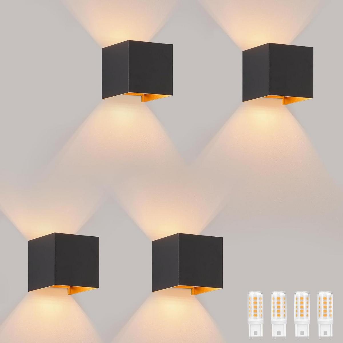 WANDLEUCHTE Luminara 10/10/10 cm - Schwarz, Metall (10/10/10cm) - ZMH