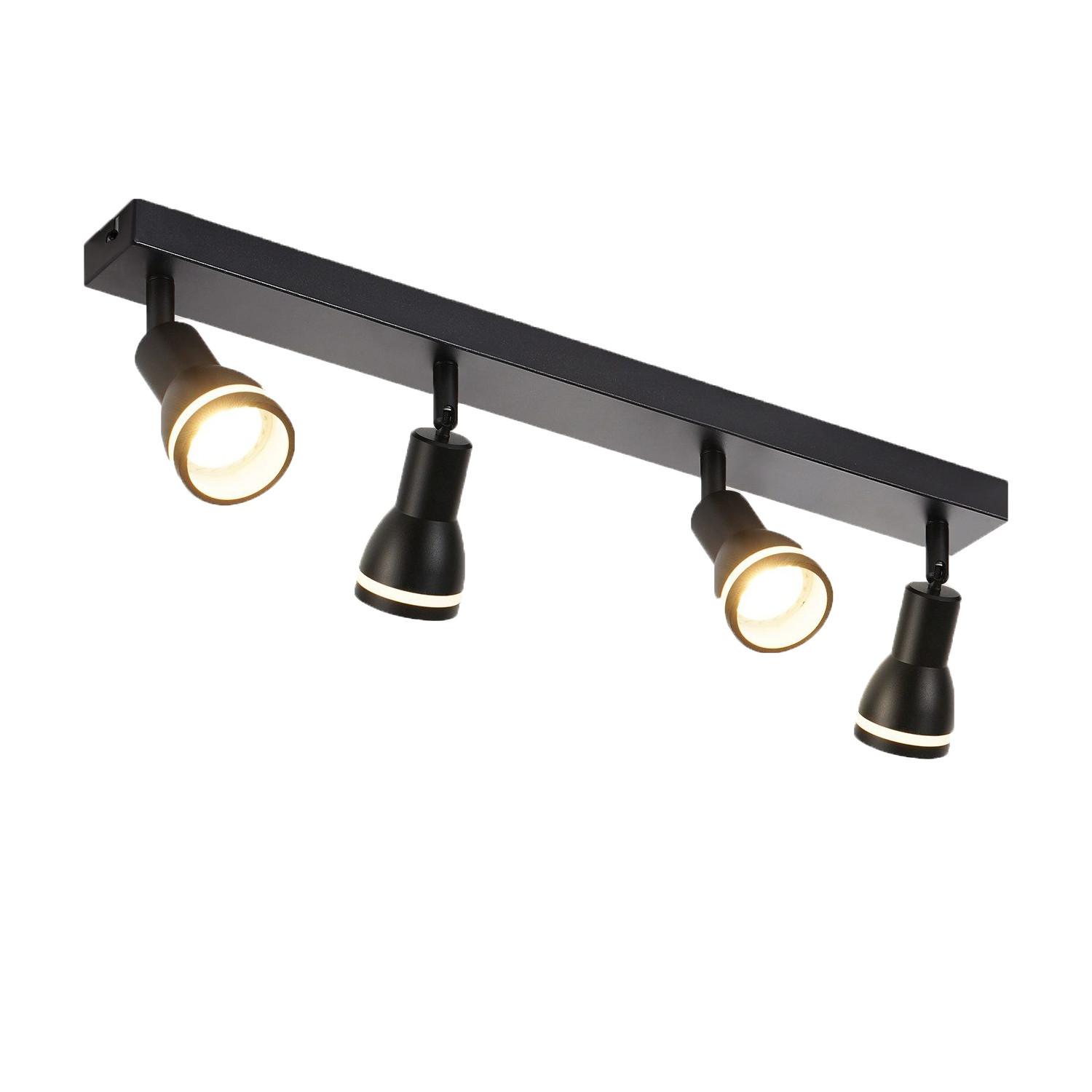 DECKENSTRAHLER Kissingen 4-flammig 55/5/15.7 cm - Schwarz, Metall (55/5/15.7cm) - Nettlife