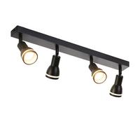 DECKENSTRAHLER Kissingen 4-flammig 55/5/15.7 cm - Schwarz, Metall (55/5/15.7cm) - Nettlife