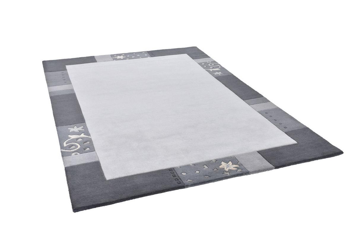 HANDTUFTTEPPICH Royal Ganges 160x230 cm - Silberfarben, Textil (160/230cm) - THEKO