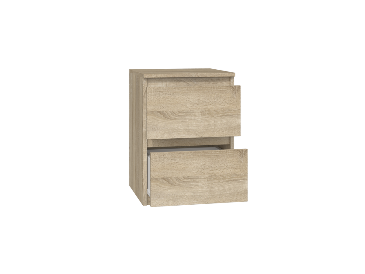 NACHTTISCH Sonoma 30/40/30 - Schwarz/Weiß, Holzwerkstoff (30/40/30cm) - RAUMHIRSCH FURNITURE