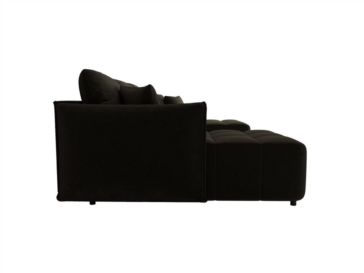WOHNLANDSCHAFT Treviso - Dunkelgrau, Holzwerkstoff/Textil (342/88/185cm) - Fun Möbel