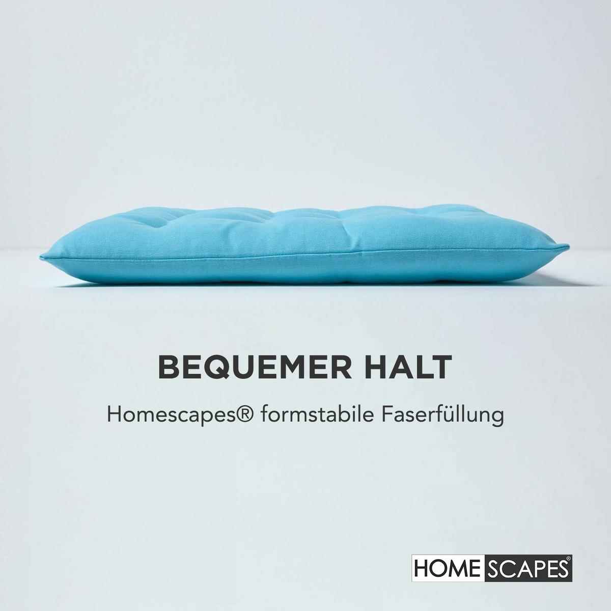 STUHLKISSEN 6er-Set hellblau 40/40/6,5 cm - Hellblau, Textil (40/40/6.5cm) - Homescapes