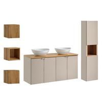 BADMÖBEL 120cm Manoa 2er-Set Kaschmir - Holz - Kaschmir, Holzwerkstoff (120/59/40cm) - Petits-meubles