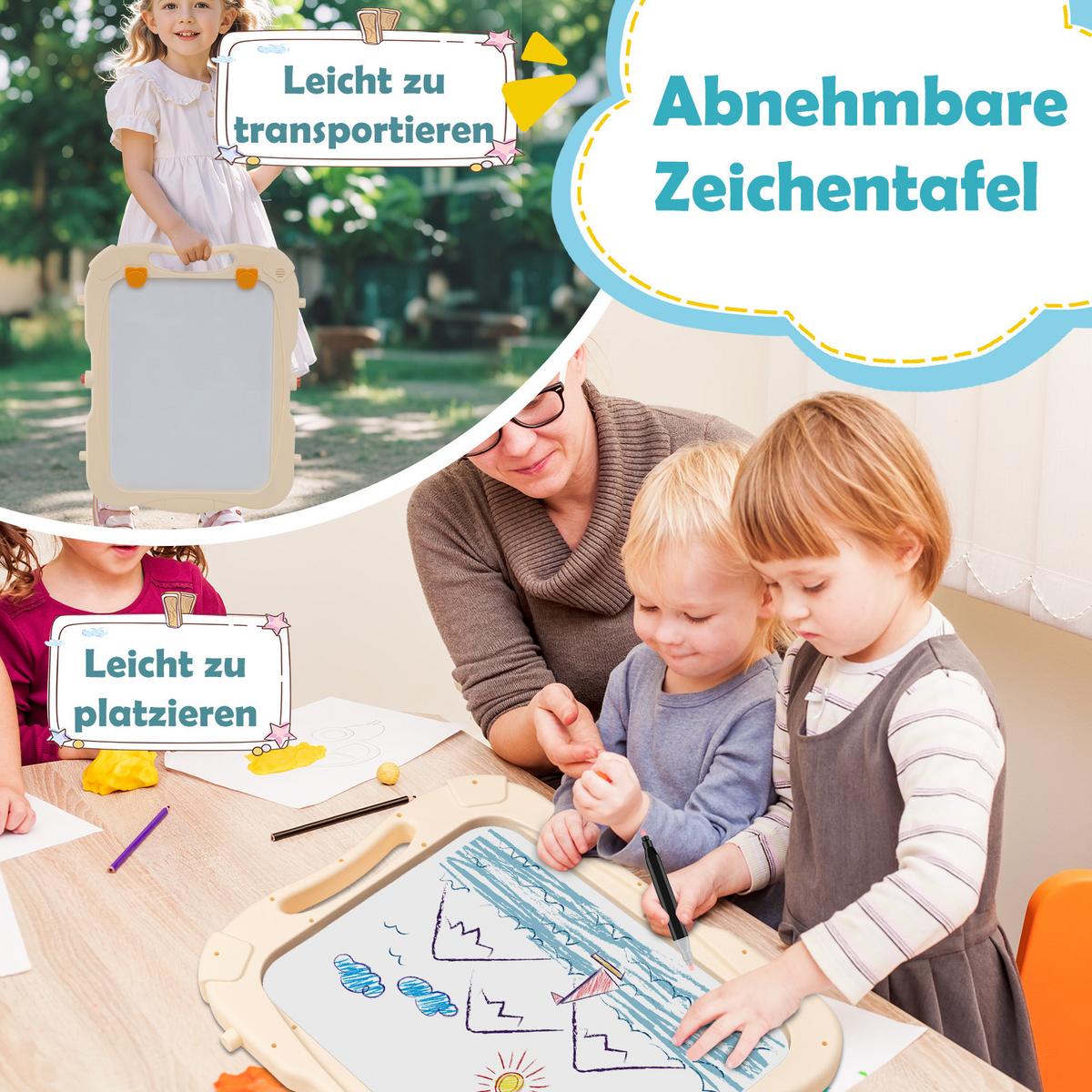 KINDERTAFEL Mehrfarbig - Blau/Multicolor, Kunststoff (61/109/48cm) - COSTWAY