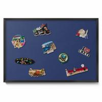 MAGNETTAFEL 60x40 cm Schwarzer Rahmen Dunkelblau - Blau, Metall (60/50/0.4cm) - TULUP