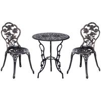 GARTENMÖBEL Set, Alu, Metall, Bronze - Bronzefarben, Metall - Outsunny
