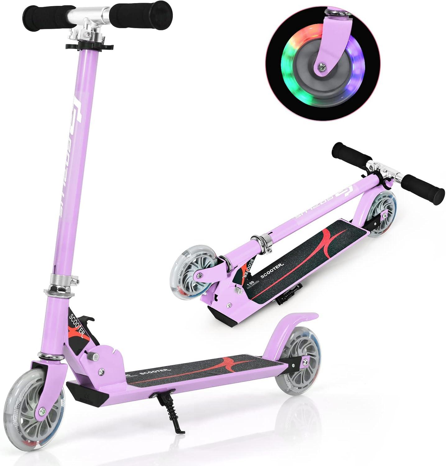 SCOOTER 85cm Purpur - Lila, Kunststoff (70/85/10cm) - COSTWAY
