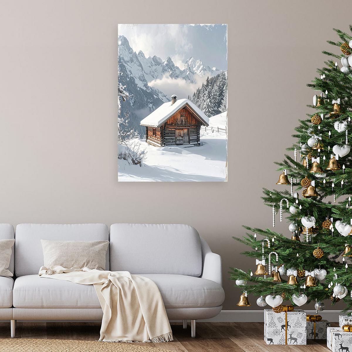 LEINWANDBILD Weihnachten 30x45cm - Weiß, Textil (30/45cm) - Feeby