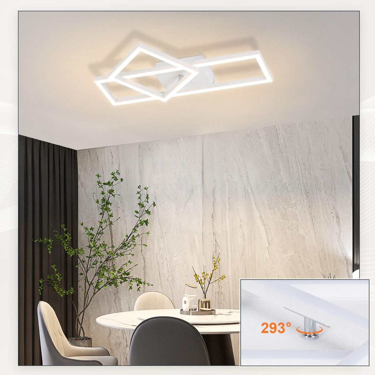 LED-DECKENLEUCHTE Malloy 42/20/7 cm - Weiß, Metall (20/42/7cm) - Nettlife