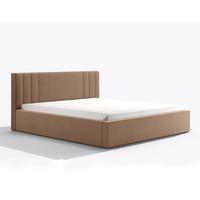 POLSTERBETT Flino 180/200 cm in Beige – mit Bettkasten und viel Komfort - Beige/Schwarz, Holz/Holzwerkstoff (180/200cm) - AX Living