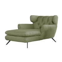 LONGSEAT CHAMRE Grün Cord - Schwarz/Olivgrün, Textil/Metall (130/95/160cm) - KAWOLA