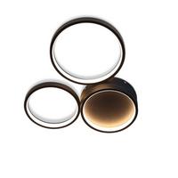 LED-DECKENLEUCHTE Dreiring 43.5/35.5/6 cm - Schwarz, Metall (43.5/35.5/6cm) - ZMH