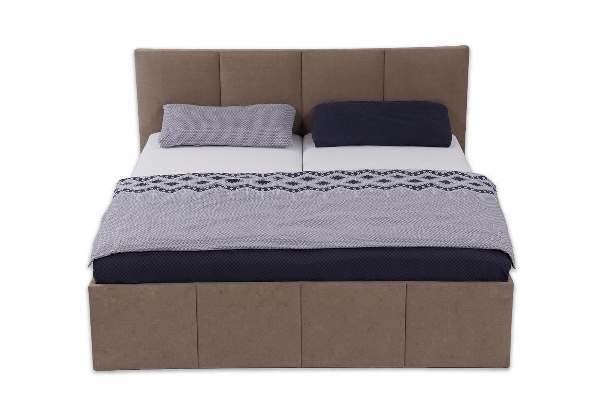 POLSTERBETT Dalas Sahara 180 x 200 x 40 cm Bettkasten Mit hochwertiger Matratze H2 (bis 100 kg) und Lattenrost - Sahara, Holz (180/200cm) - Halmon Schlafkomfort Betten 