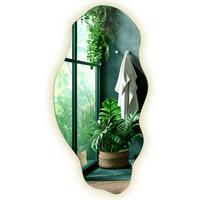 LED-SPIEGEL 40x80 cm Neutralweiß 4000K - Hellblau, Glas (80/40/0.4cm) - TULUP