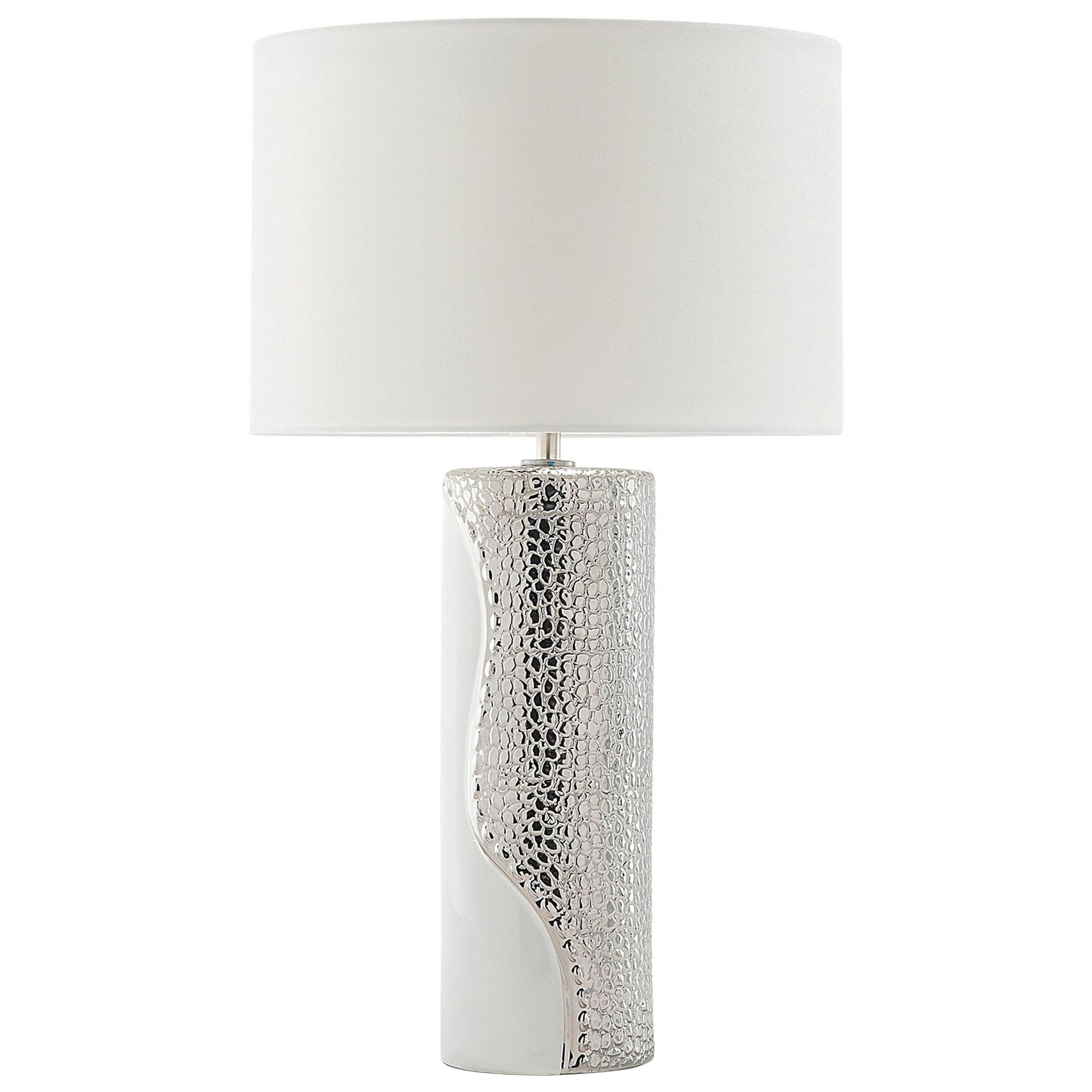 TISCHLAMPE Aiken 30/30/52 cm - Weiß, Keramik (30/30/52cm) - Beliani