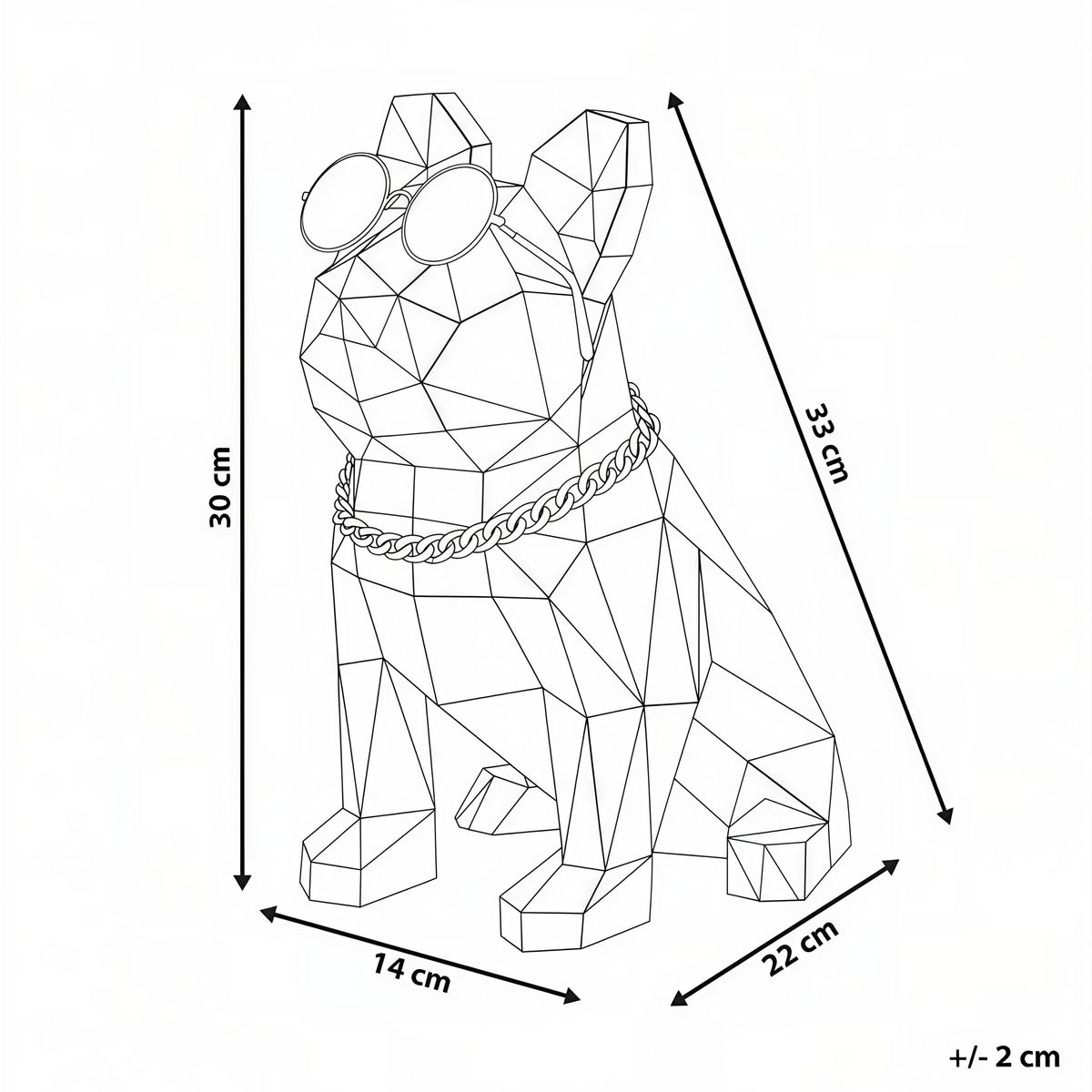 LED-DEKORATION Hund Bunt Jonku - Multicolor, Kunststoff (21/22/33cm) - Beliani