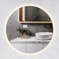 LED SPIEGEL 50 cm Runder Neutralweiß 4000K - Blaugrau, Glas (50/50/2.4cm) - TULUP
