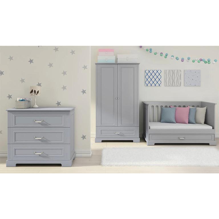 BABYZIMMER 3-teilig Grau - Grau, Holzwerkstoff (152/92/83cm) - Petits-meubles