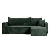 ECKSOFA Ezekiel 3 Sitzplätze Tannengrün - Grün, Holz (236/145cm) - Petits-meubles