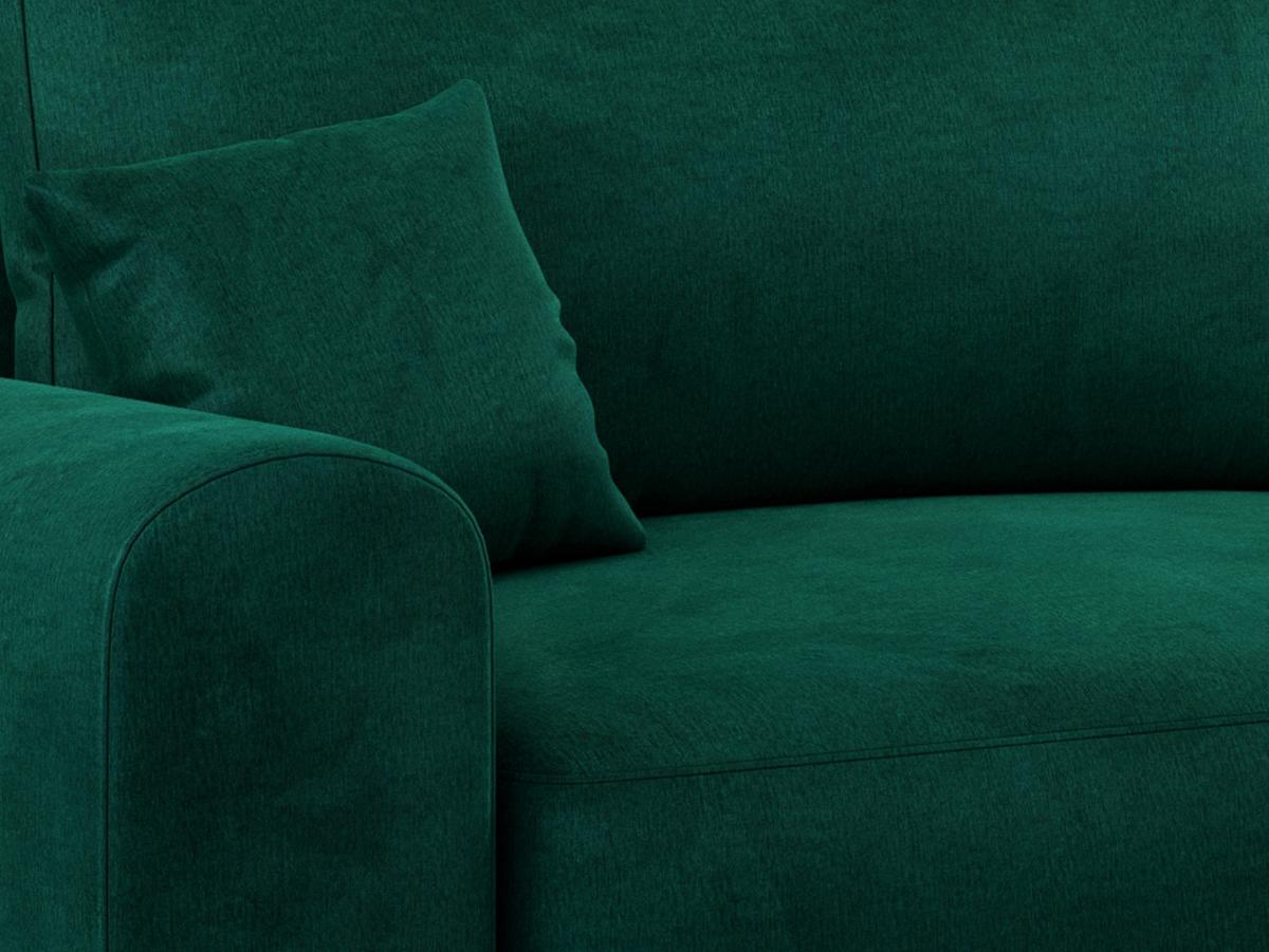 ECKSOFA NELSON Dunkelgrün Velvet - Dunkelgrün/Schwarz, Kunststoff/Textil (274/152cm) - MKS
