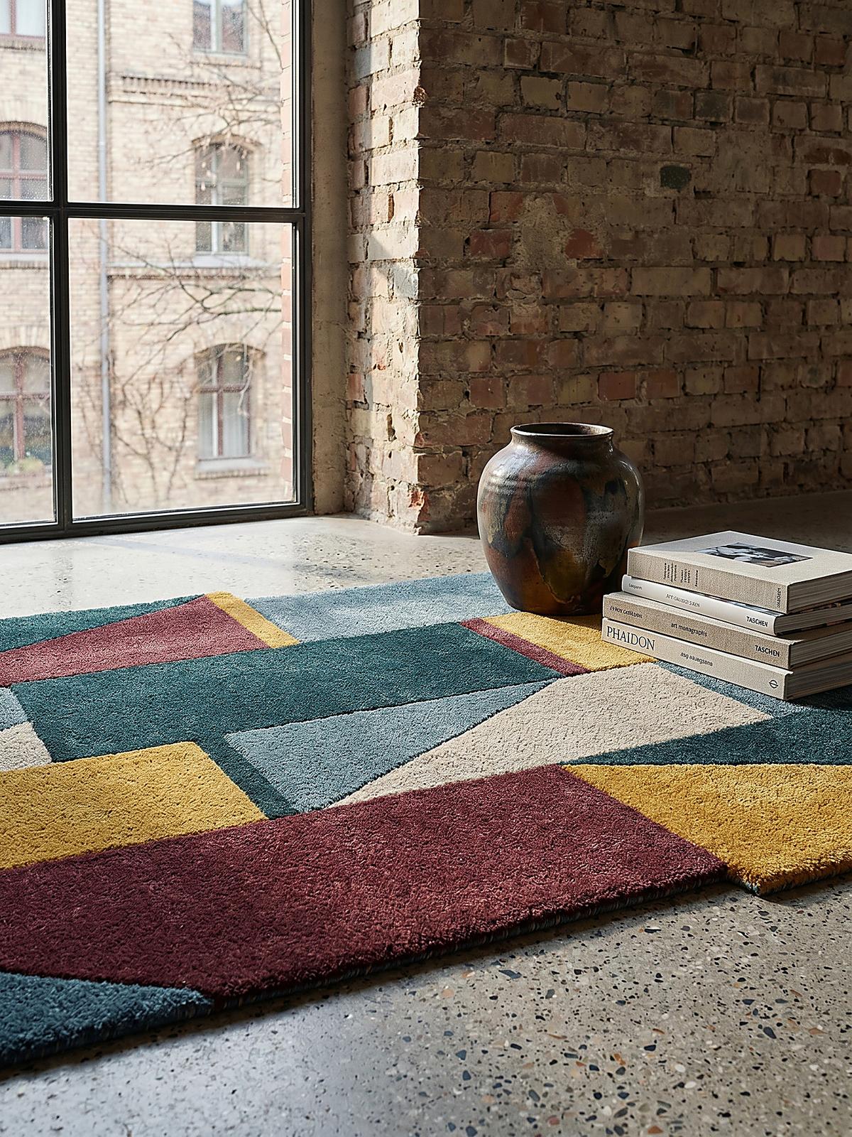 WOLLTEPPICH HALLEIN, abstrakt, Bunt, 120 x 180 cm - Multicolor, Textil (180/120cm) - KADIMA DESIGN