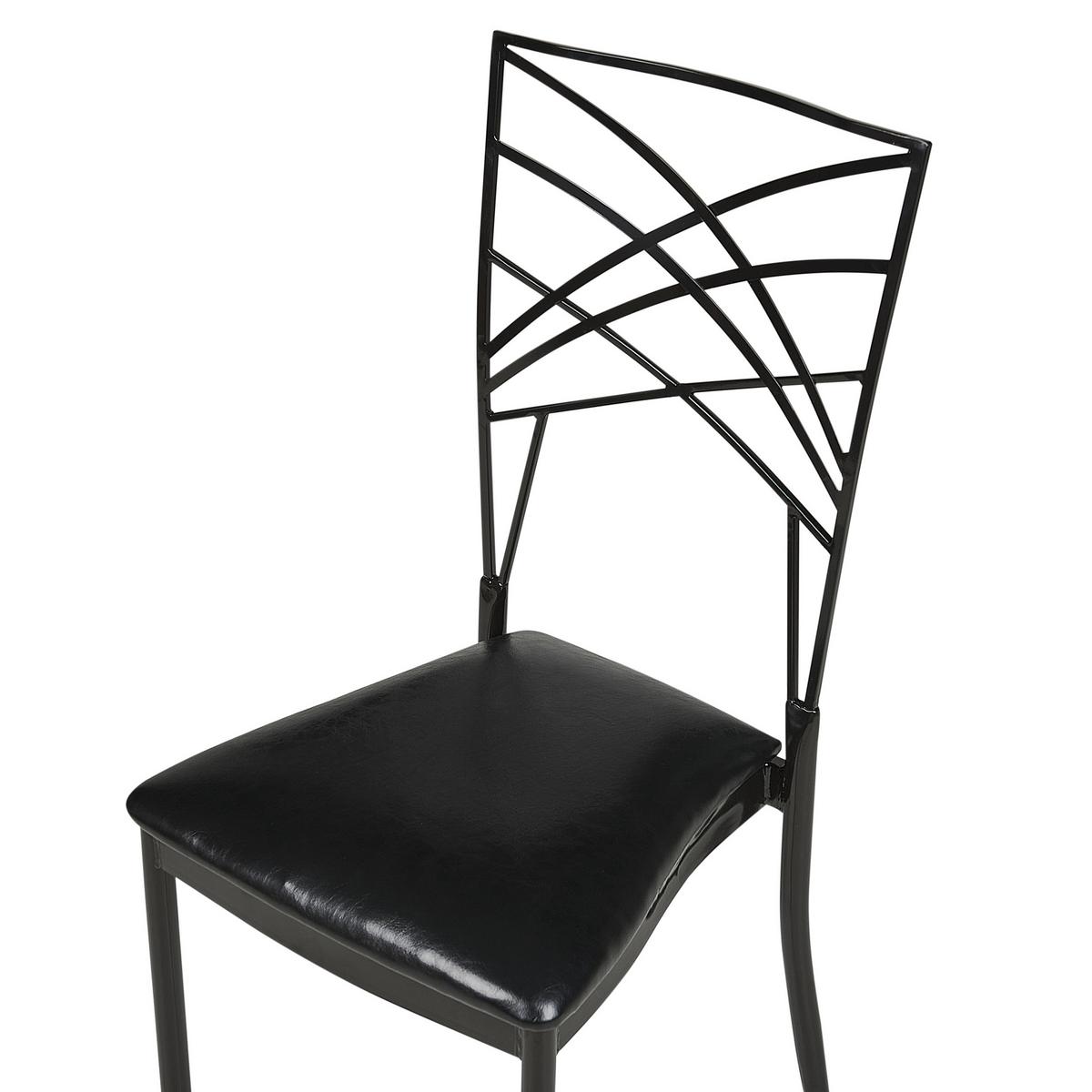 BANKETTSTUHL 2er-Set Schwarz Girard - Schwarz, Metall (41/91/42cm) - Beliani