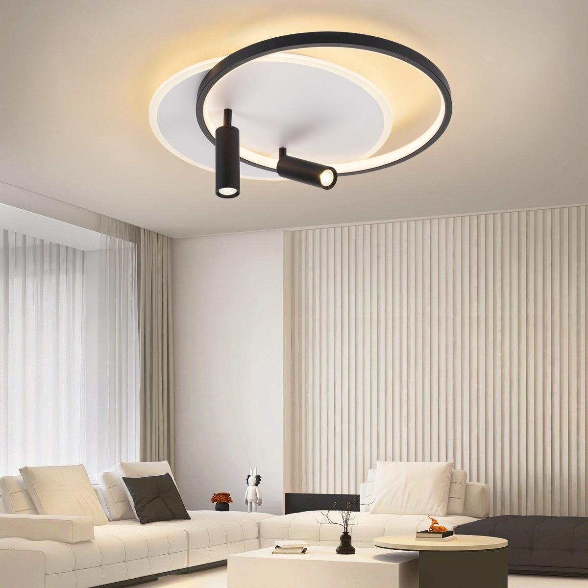 LED-DECKENLEUCHTE Macdougall 42/50/13cm - Weiß, Metall (50/42/13cm) - Nettlife