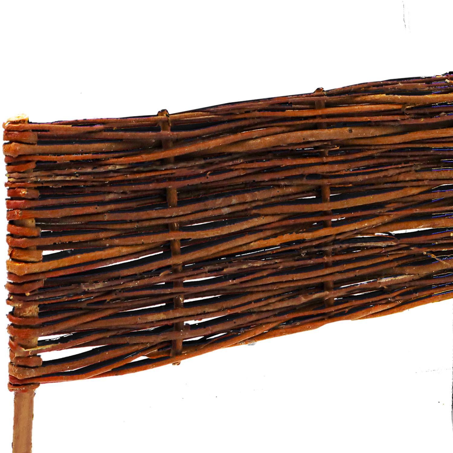 BEETEINFASSUNG Weide - 100x20 cm - Braun - Braun, Naturmaterialen (2/20/100cm) - urfence