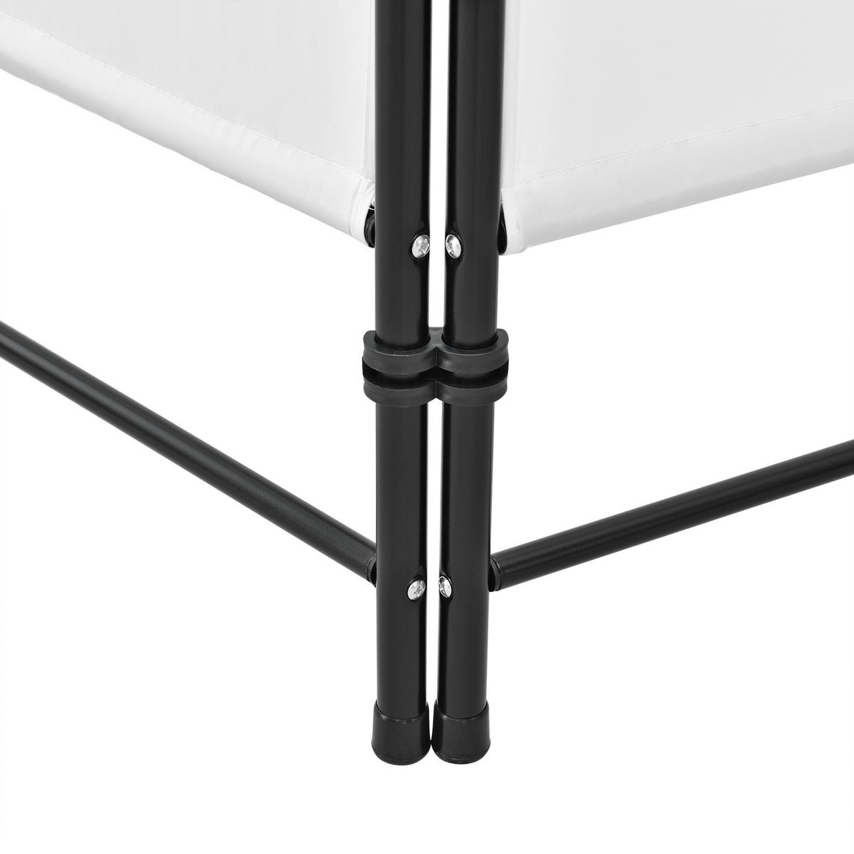SICHTSCHUTZ Saragossa - Weiß, Textil/Metall (120/2cm) - [en.casa]