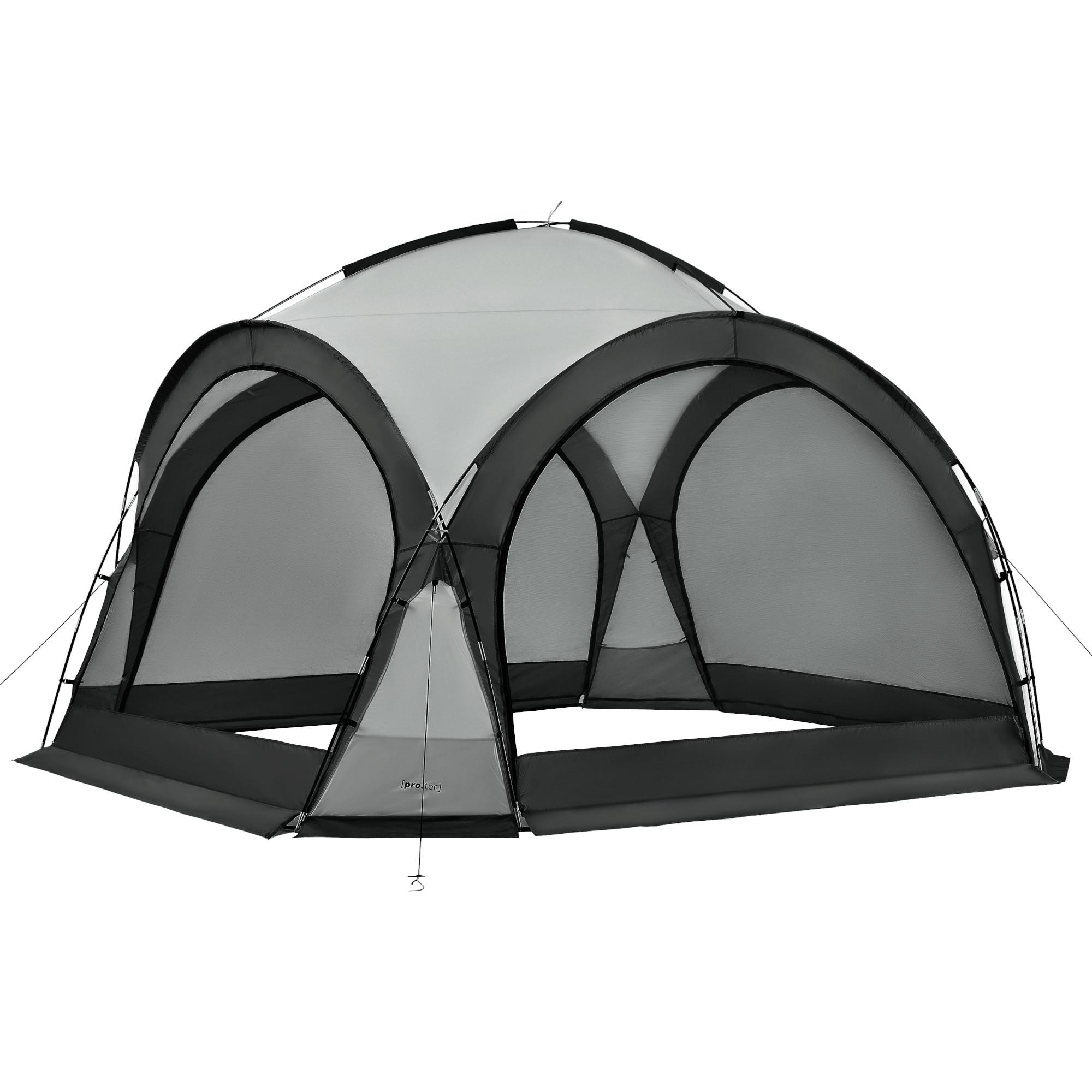PAVILLON Grästorp - Dunkelgrau/Hellgrau, Textil (345/247/345cm) - pro.tec