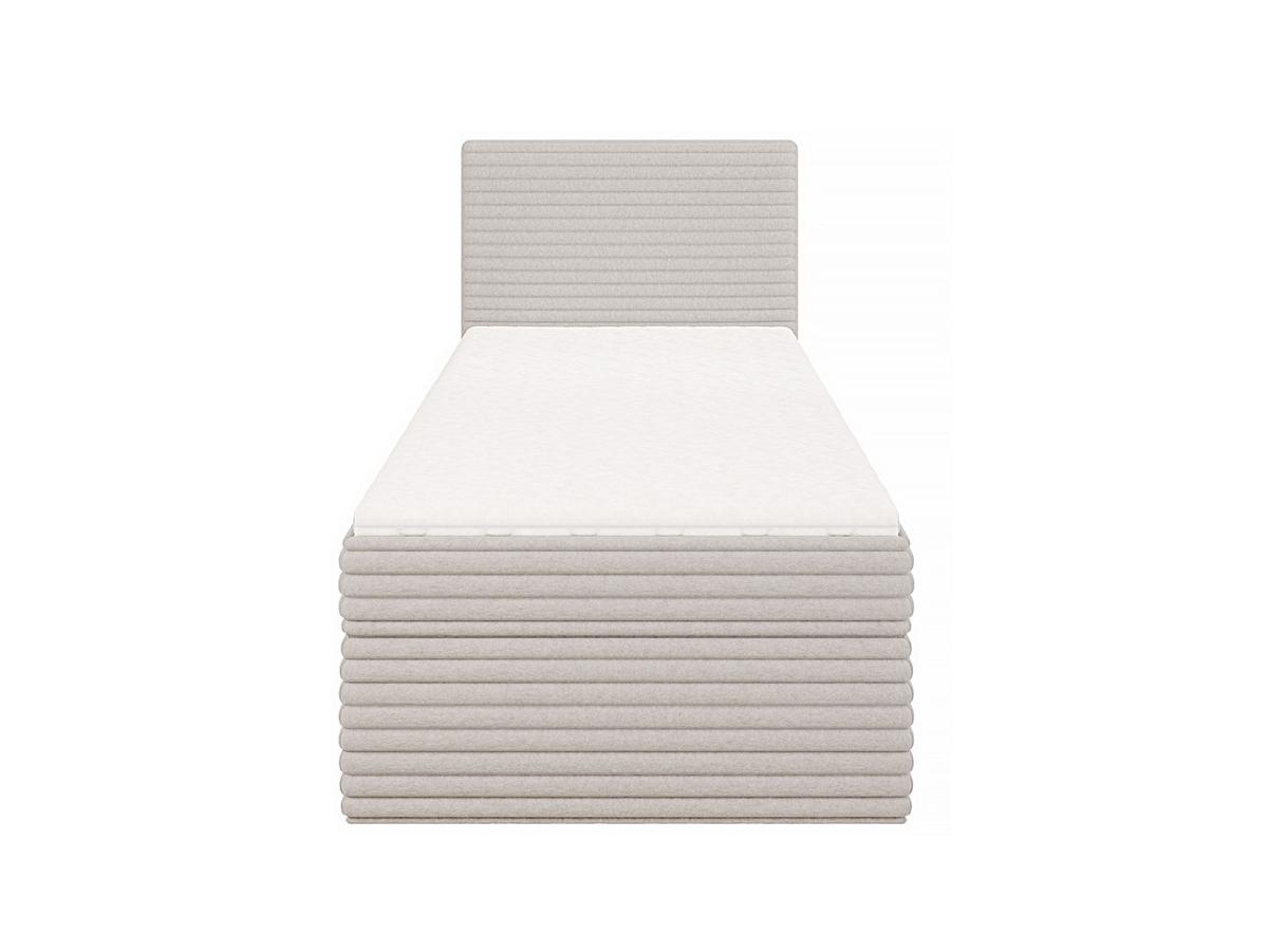 BOXBETT Roma 90/200 cm Hellgrau Plüschcord - Hellgrau/Schwarz, Holz/Kunststoff (90/200cm) - S-Style Möbel