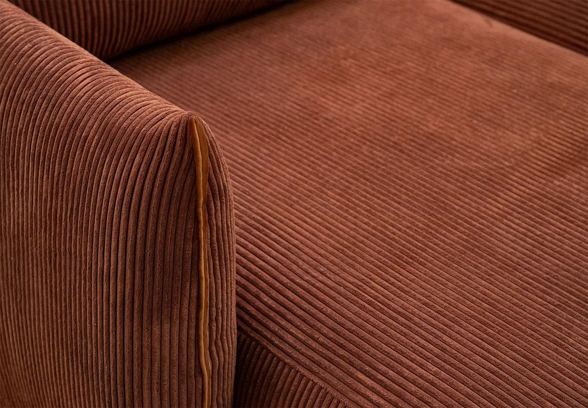 ECKSOFA TAUER 5-Sitzer, orange - Schwarz/Orange, Holzwerkstoff/Kunststoff (173/294cm) - Wozimo