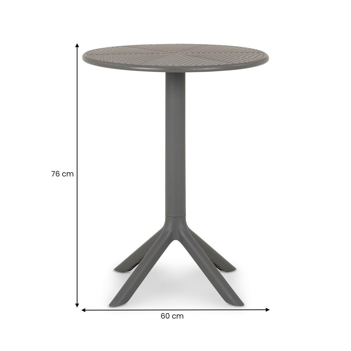 GARTENTISCH LUZ grau - Grau, Kunststoff (60/60/76cm) - IDIMEX