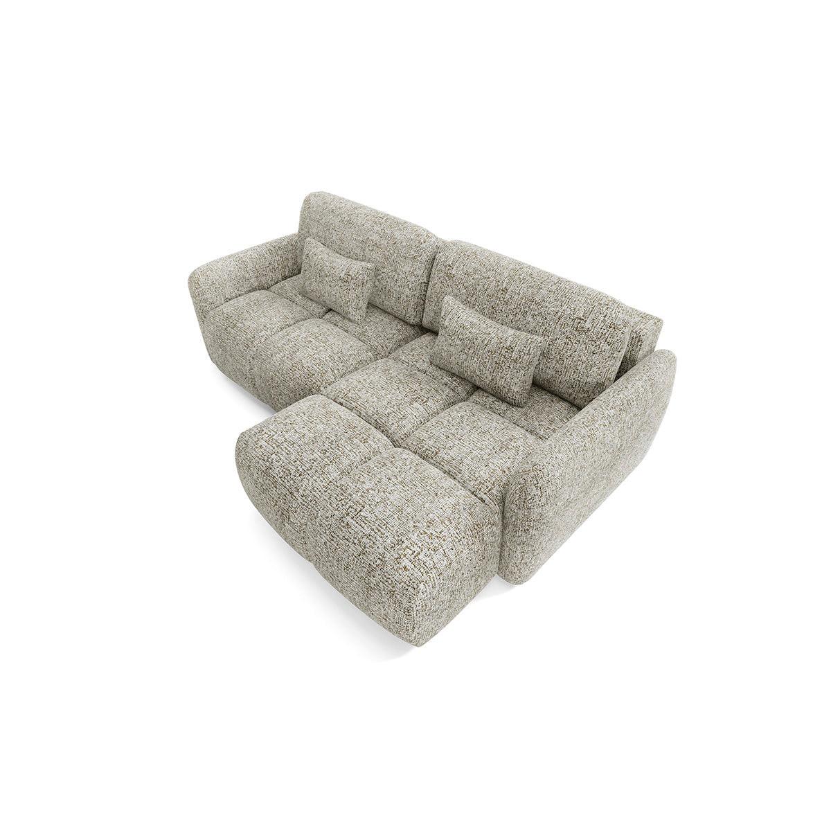 ECKSOFA Vittoria Grau meliert - Grau, Holz (240/165cm) - Petits-meubles