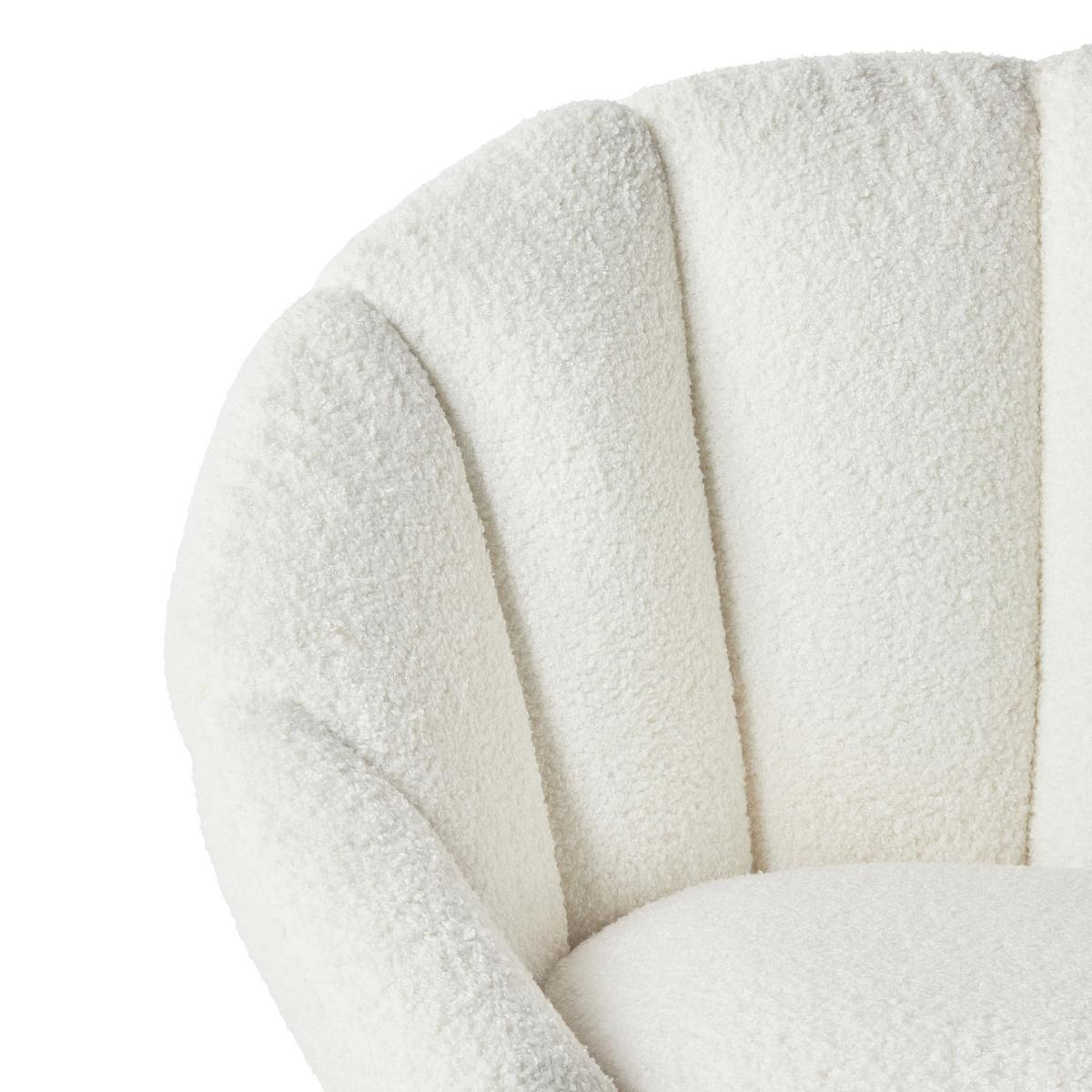 SCHREIBTISCHSTUHL Weiß Annabelle - Goldfarben/Schwarz, Textil (66/81/39cm) - Beliani